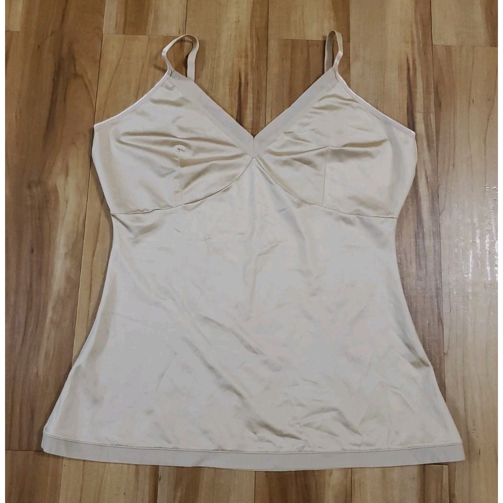 SPANX Womens Smoothing Shapewear Cami Tank Top Beige V Neck Size 2X